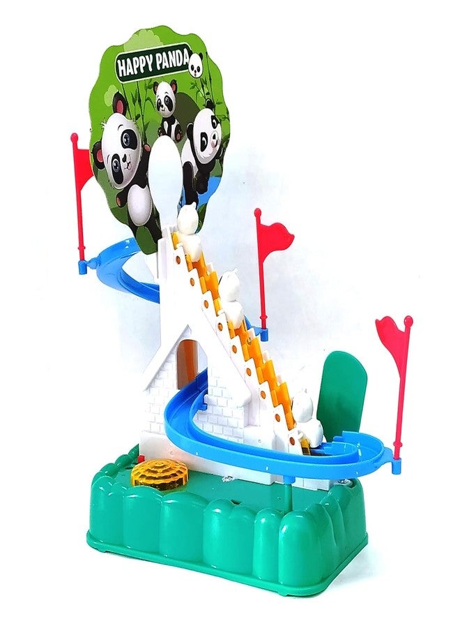 Manos Panda Rush Glider Slider Toys for Kids, Funny Automatic Stair-Climbing Gliding Panda Cartoon Racetrack Set Lovely Panda Slide Toy, Escalator Toy with Lights and Music - Image 1